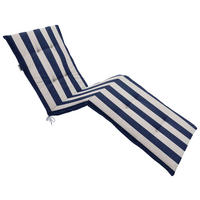 LIEGENAUFLAGE Streifen  - Blau/Creme, Basics, Textil (200/6/65cm)