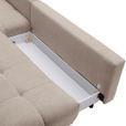 ECKSOFA in Chenille Greige  - Greige/Schwarz, MODERN, Textil/Metall (182/290cm) - Hom`in