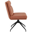 STUHL - Cognac/Schwarz, Design, Textil/Metall (51,5/89,5/65cm) - Novel