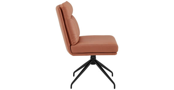 STUHL - Cognac/Schwarz, Design, Textil/Metall (51,5/89,5/65cm) - Novel