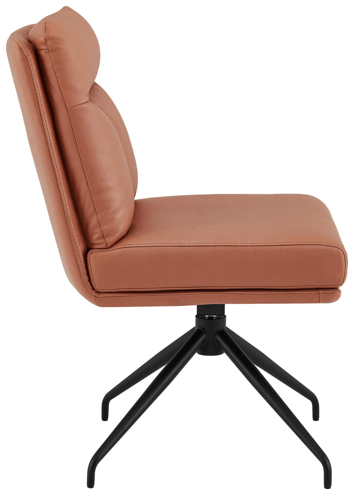 STUHL - Cognac/Schwarz, Design, Textil/Metall (51,5/89,5/65cm) - Novel