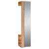 GARDEROBENSCHRANK Ben  in 40/184/35 cm  - Silberfarben/Eiche Artisan, MODERN, Glas/Holzwerkstoff (40/184/35cm) - MID.YOU
