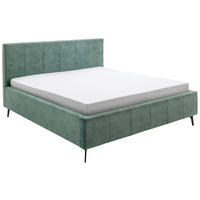 POLSTERBETT 180/200 cm  in Grün  - Weiss/Birkefarben, Konventionell, Holz/Textil (180/200cm) - Boxxx