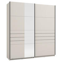 SCHWEBETÜRENSCHRANK 195/217,5/60 cm,  in Kaschmir, 2 Tür(en)  - Kaschmir/Schwarz, MODERN, Holzwerkstoff/Metall (195/217,5/60cm) - MID.YOU