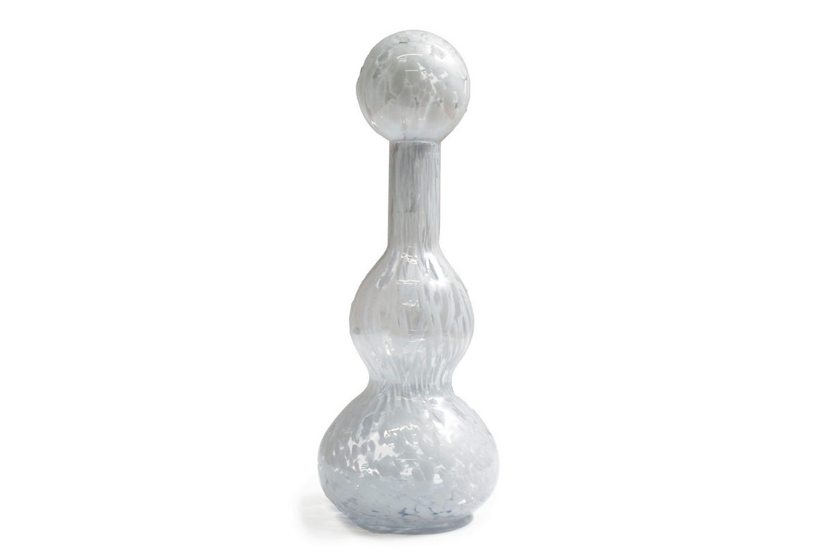 VÁZA 42 cm  - fehér, Basics, Üveg (16/16/42cm)