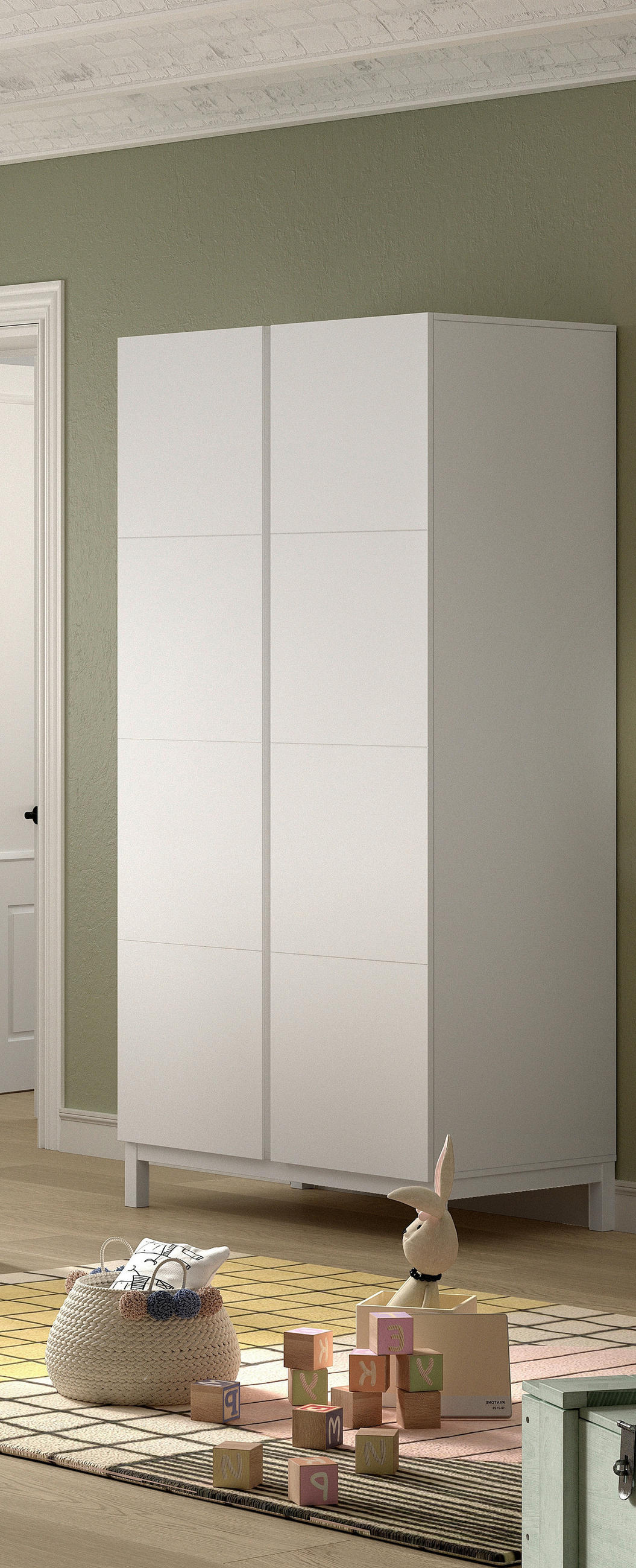 KLEIDERSCHRANK  in Weiß  - Weiß, MODERN, Holz/Holzwerkstoff (98,5/196,2/57,8cm) - MID.YOU