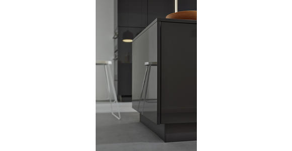 EINBAUKÜCHE - Graphitfarben, Design, Holzwerkstoff - Dieter Knoll