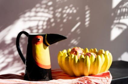 KARAFFE 1 L    - Gelb/Schwarz, Design, Keramik (27/25/14cm) - Kare-Design
