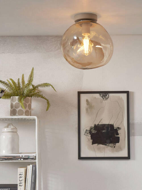 TAKLAMPA it's about RoMi 26/28 cm  - bärnstensfärgad, Trend, glas (26/28cm) - It's about Romi