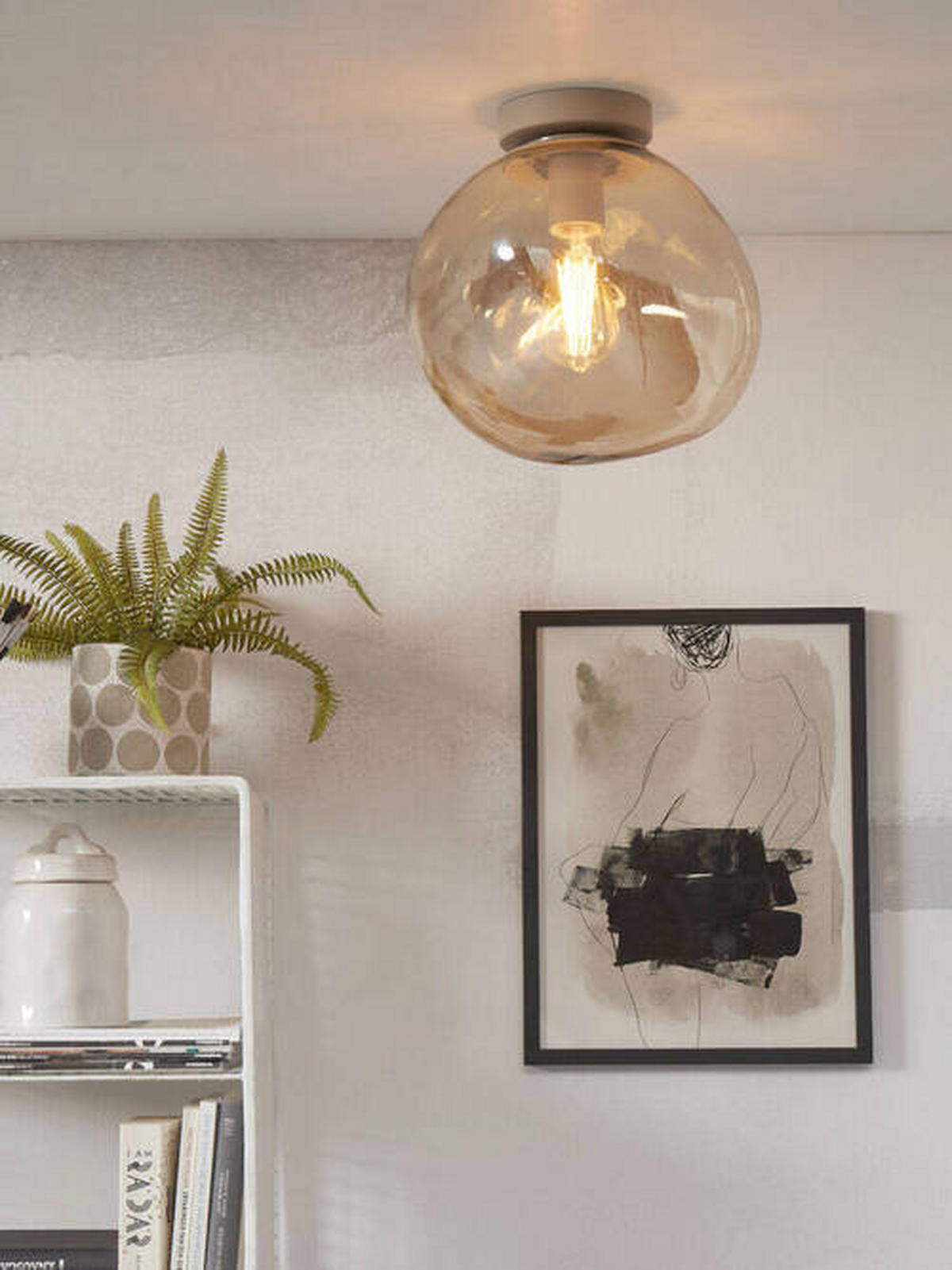 TAKLAMPA it's about RoMi 26/28 cm  - bärnstensfärgad, Trend, glas (26/28cm) - It's about Romi