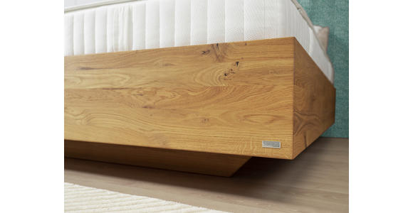 BOXSPRINGBETT 180/200 cm in Türkis, Wildeiche - Türkis/Wildeiche, Natur, Holz/Textil (180/200cm) - Valnatura