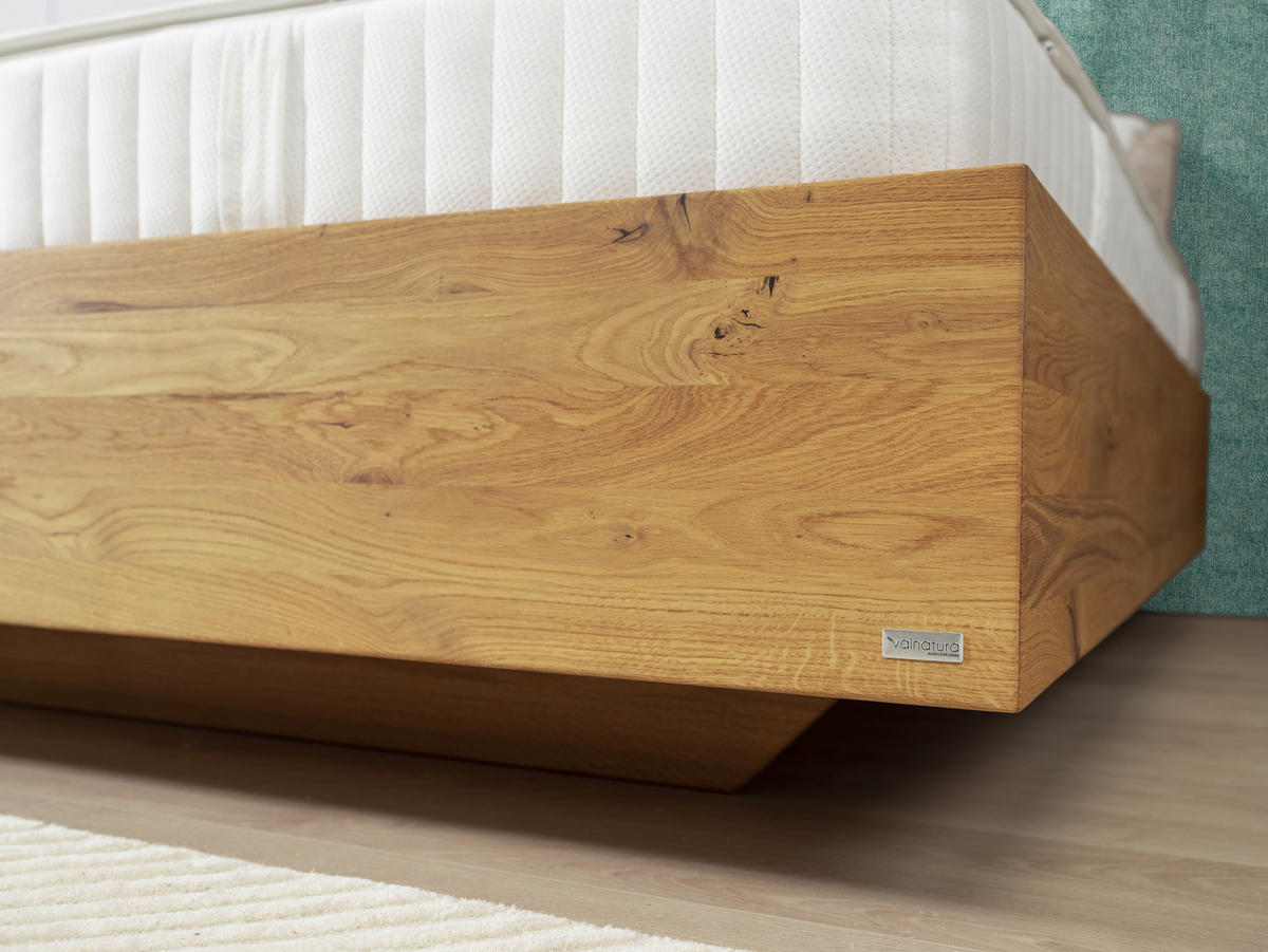 BOXSPRINGBETT 180/200 cm  in Türkis, Wildeiche  - Türkis/Wildeiche, Natur, Holz/Textil (180/200cm) - Valnatura