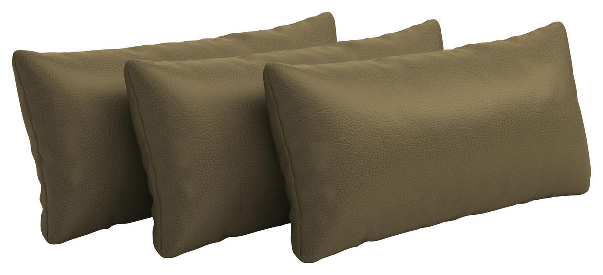 NIERENKISSEN  - Olivgrün, Konventionell, Leder (65/25cm) - Sit & More