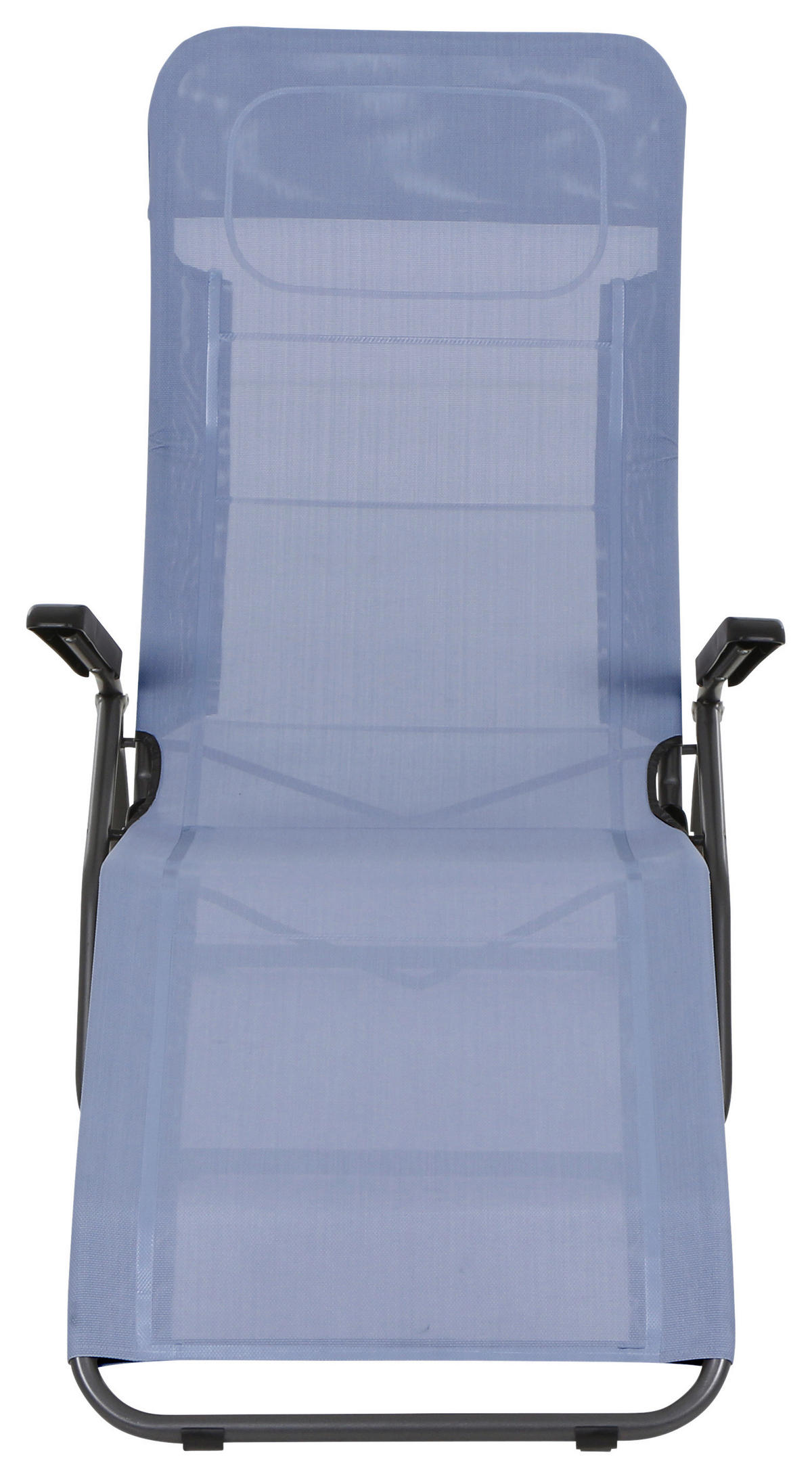 GARTENLIEGE 72,5/103,5/144 cm  - Anthrazit/Hellblau, MODERN, Textil/Metall (72,5/103,5/144cm) - Siena Garden