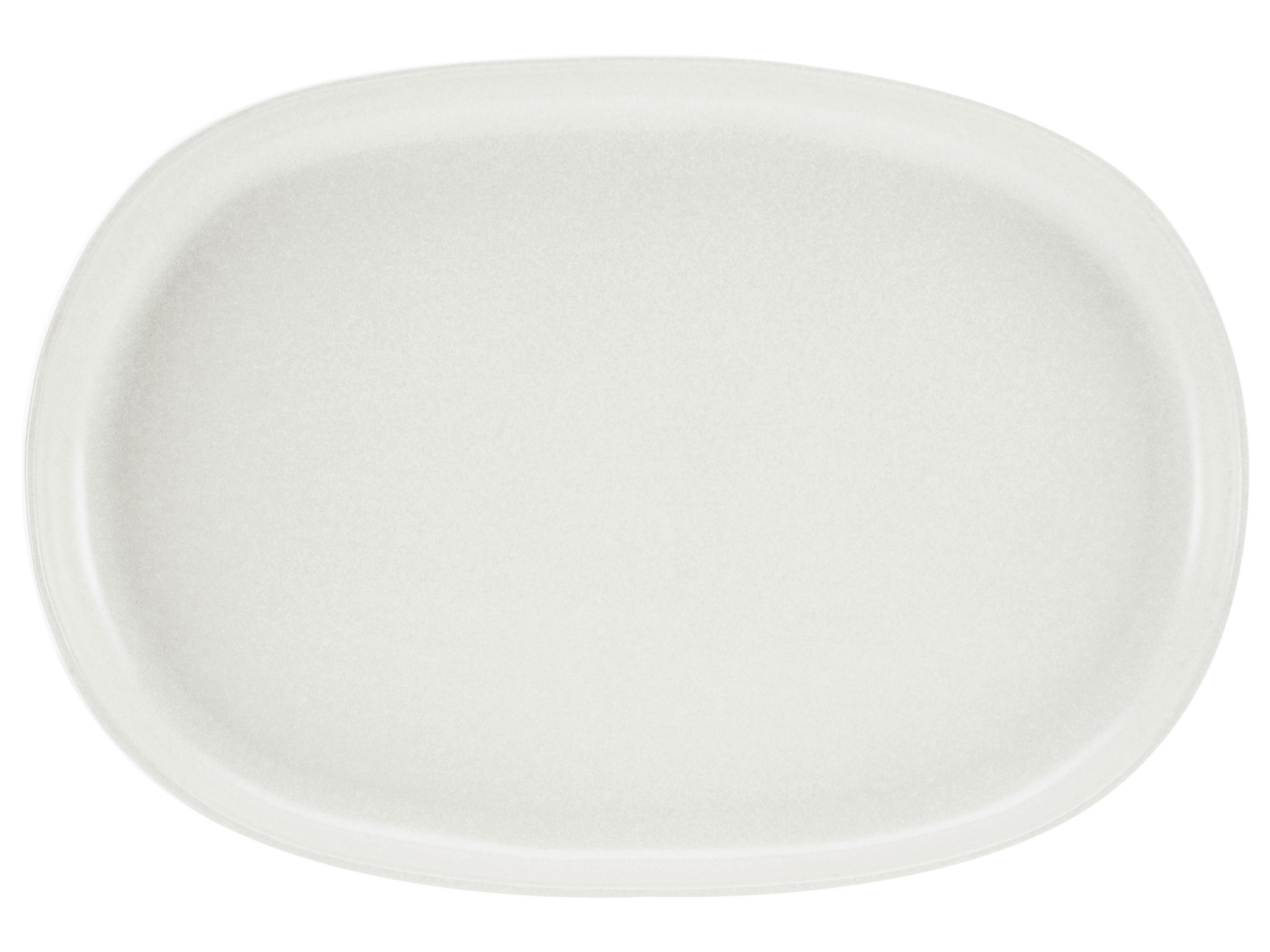Servierplatte Oval Aus Keramik Uno B: 33 Cm, Weiß