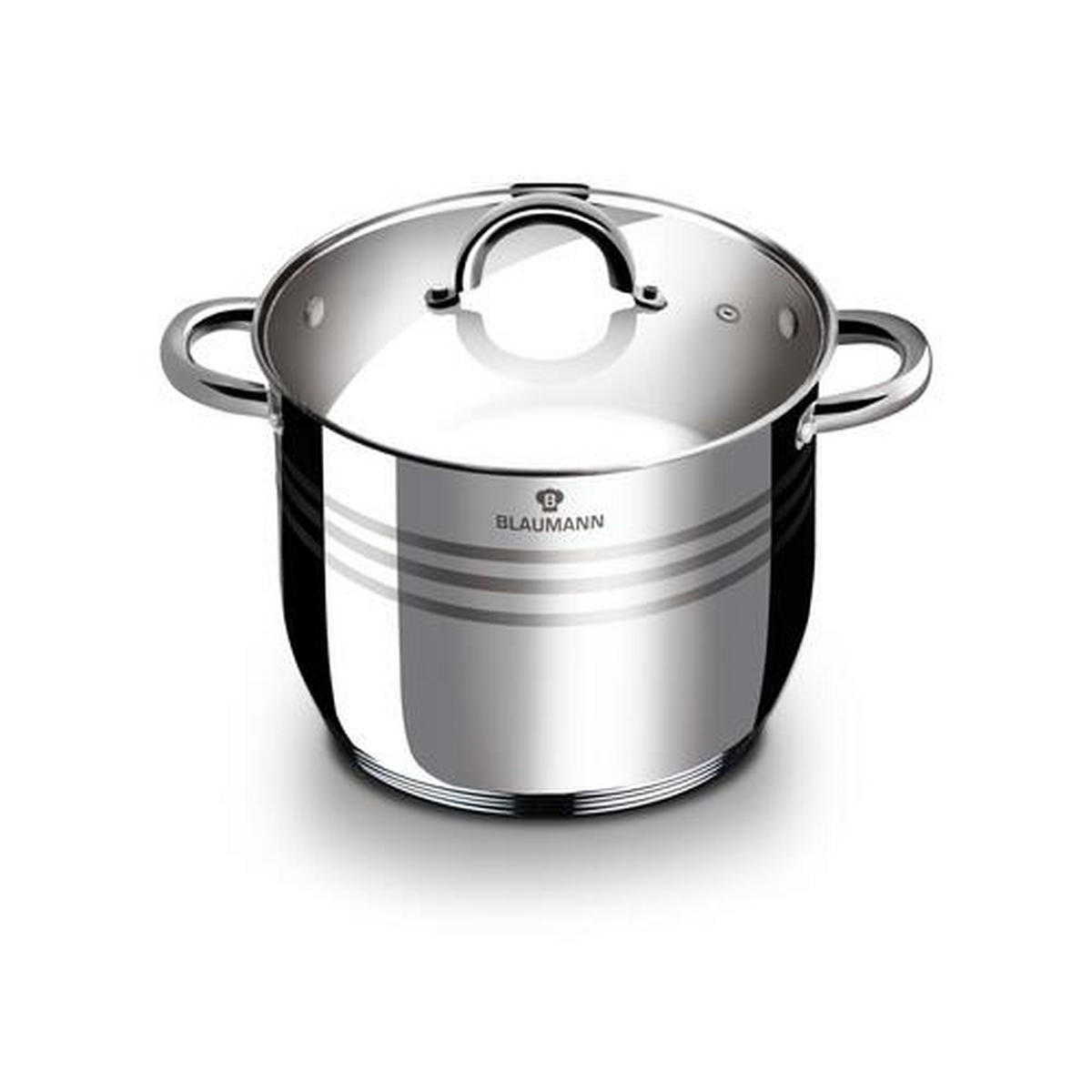 FŐZŐEDÉNY 3.2 l  - nemesacél/áttetsző, Basics, Üveg/fém (18cm)