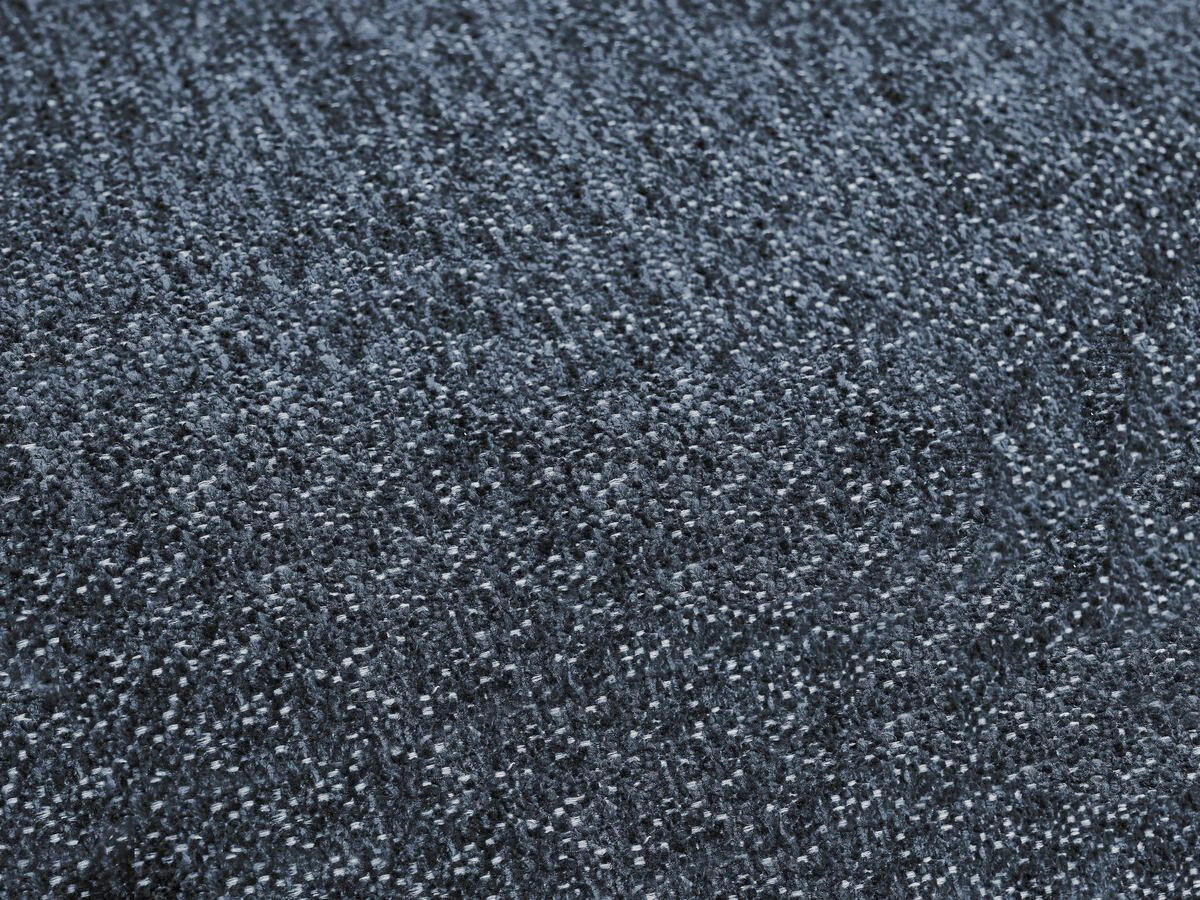 ECKSCHLAFSOFA EVEREST  mit Rücken echt, Armteil links, Armteil rechts Flachgewebe Dunkelblau  - Schwarz/Dunkelblau, MODERN, Kunststoff/Textil (318/180cm) - Livetastic