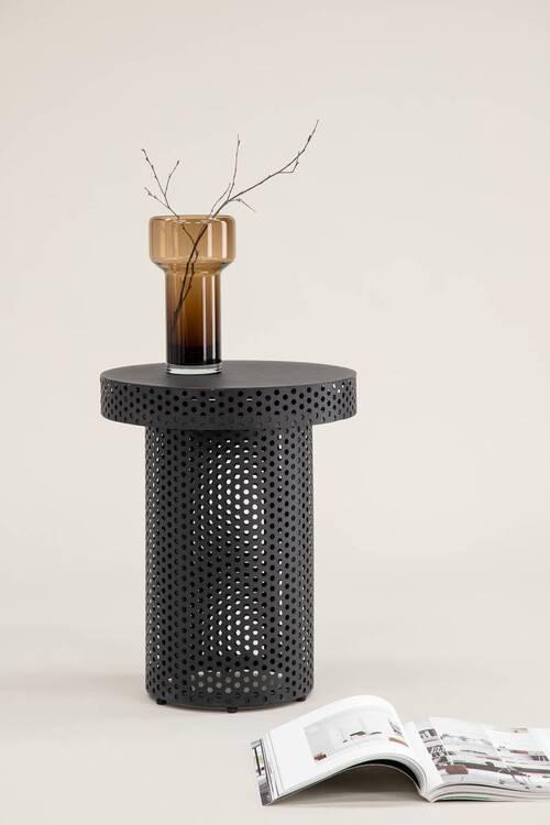 SIDOBORD i metall - svart, Design, metall (40/50cm) - Lomoco