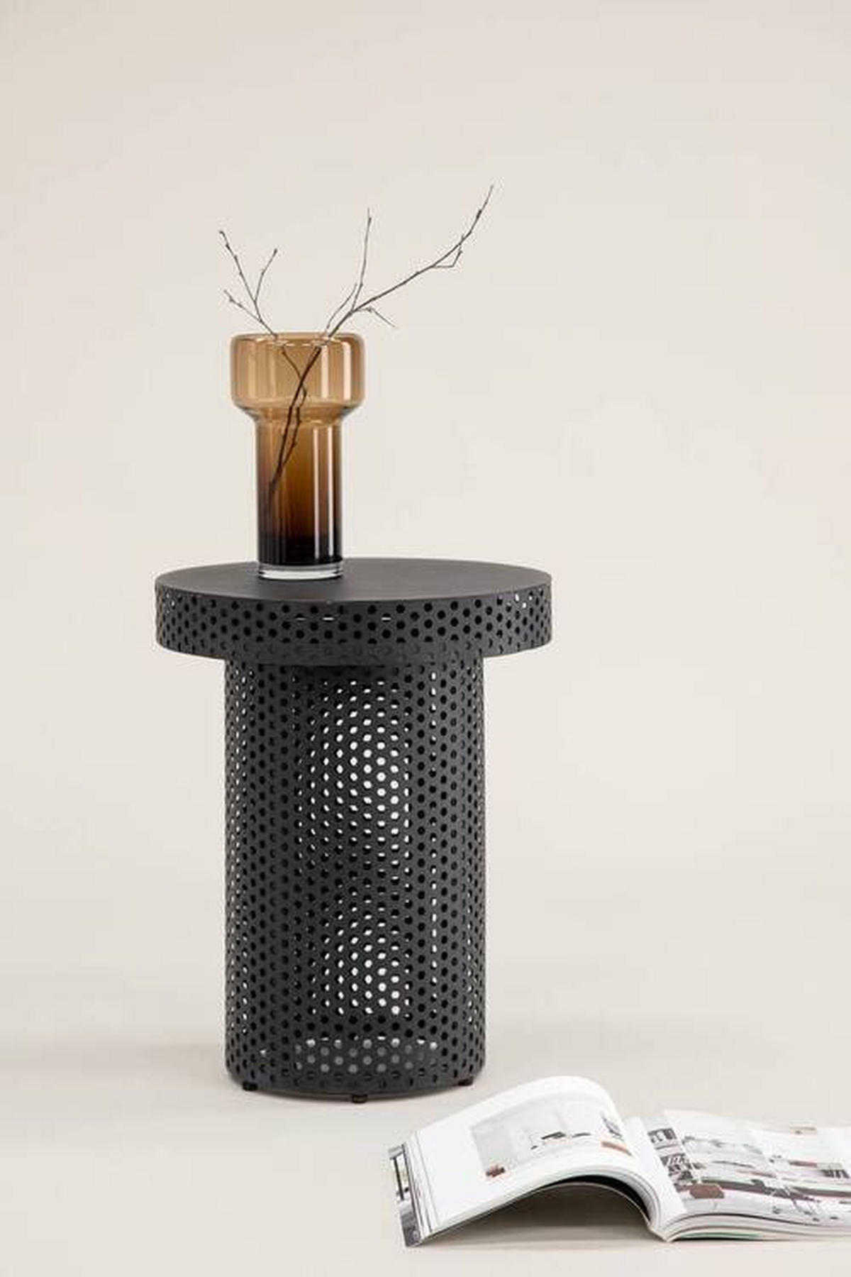 SIDOBORD i metall  - svart, Design, metall (40/50cm) - Lomoco