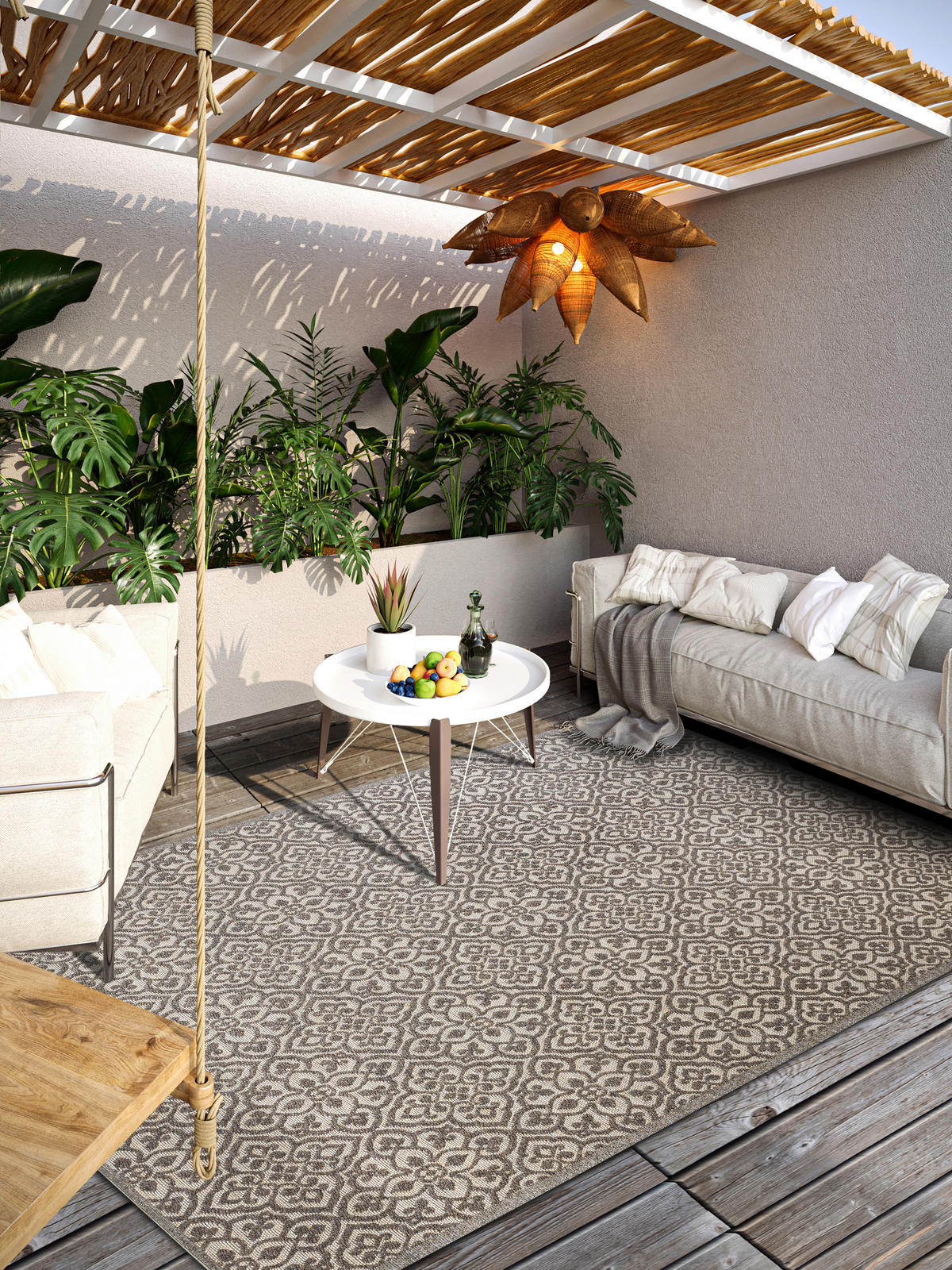 OUTDOORTEPPICH 160/230 cm Kollektion 1883 Beige, Cappuccino  - Beige/Cappuccino, Design, Kunststoff/Textil (160/230cm) - Villeroy & Boch
