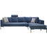 WOHNLANDSCHAFT in Textil Blau - Blau/Schwarz, Design, Textil/Metall (319/230cm) WOHNLANDSCHAFT in Textil Blau - Blau/Schwarz, Design, Textil/Metall (319/230cm)