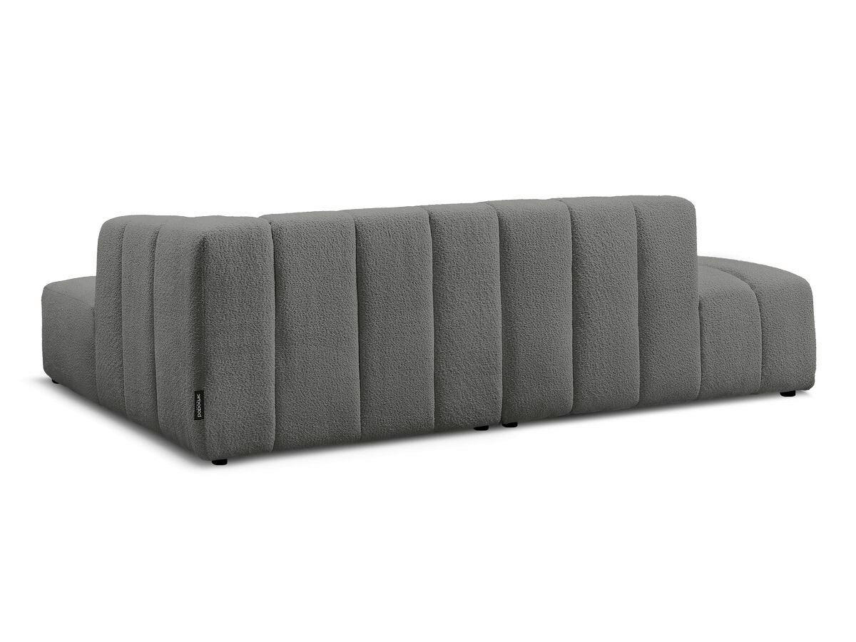 ECKSOFA  ANNECY Dunkelgrau Bouclé  - Dunkelgrau/Schwarz, MODERN, Kunststoff/Textil (262/170cm)