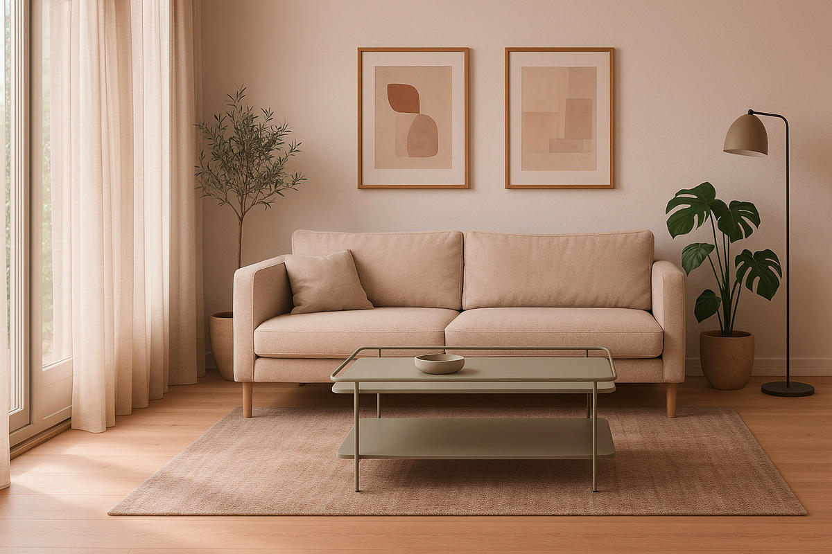 COUCHTISCH 110/55/34 cm rechteckig Olivgrün  - Olivgrün, Basics, Metall (110/55/34cm) - Xora