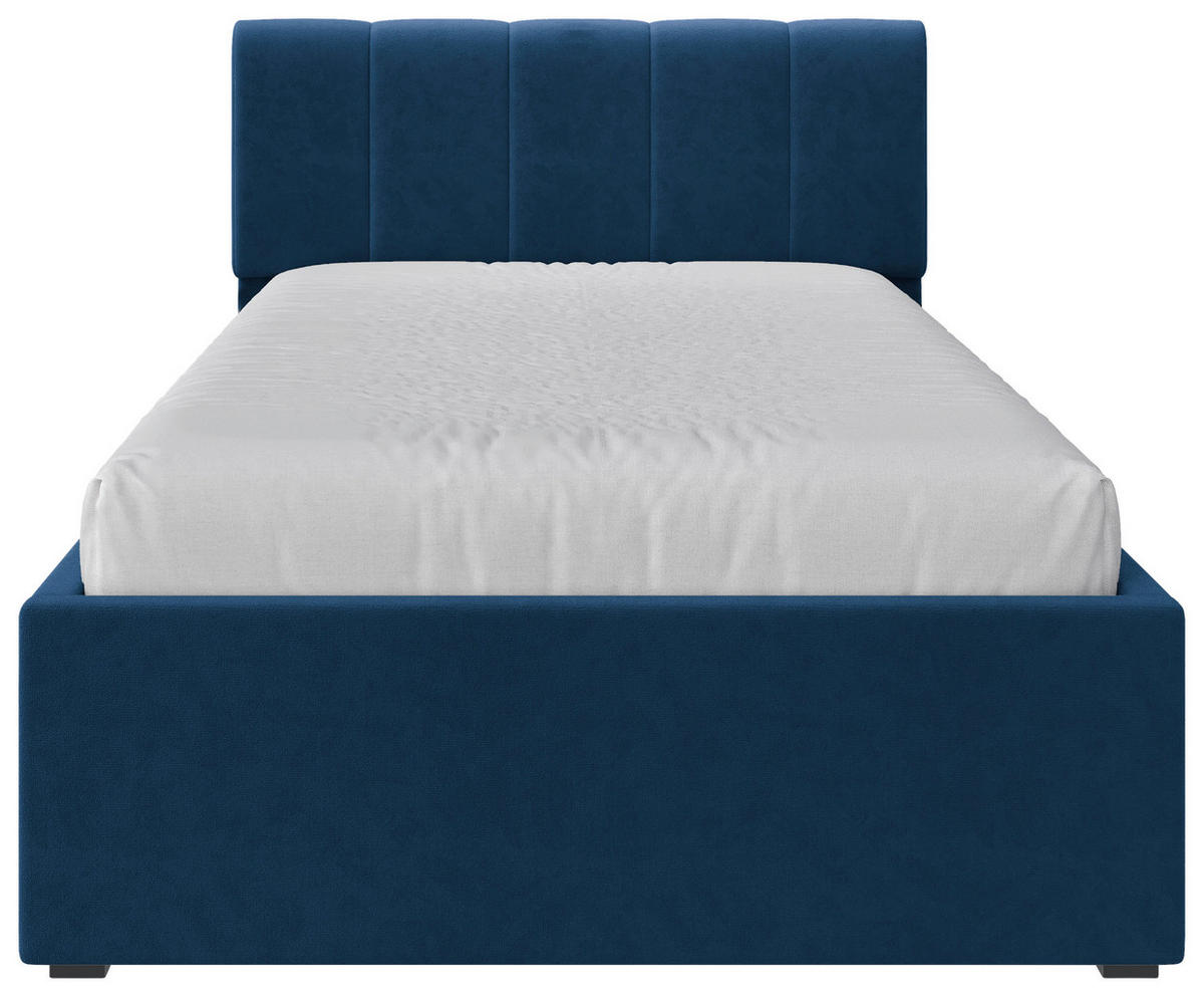 POLSTERBETT 120/200 cm  in Royalblau  - bleu royal/noir, Design, textile/matière synthétique (120/200cm) - Stylife