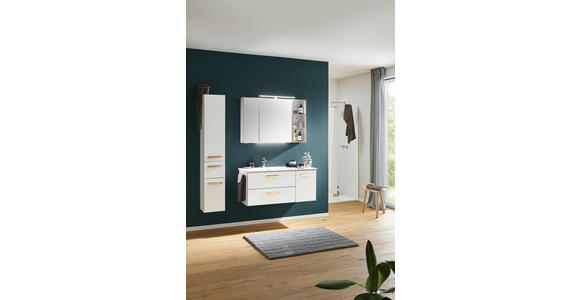 BADEZIMMER  in 113 cm  - Weiß, KONVENTIONELL, Glas/Holzwerkstoff (113cm) - Dieter Knoll