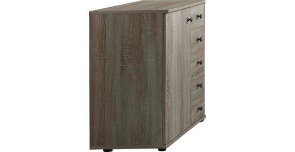 KOMMODE 81/83/41 cm - Eichefarben, KONVENTIONELL, Holzwerkstoff/Metall (81/83/41cm) - Cantus
