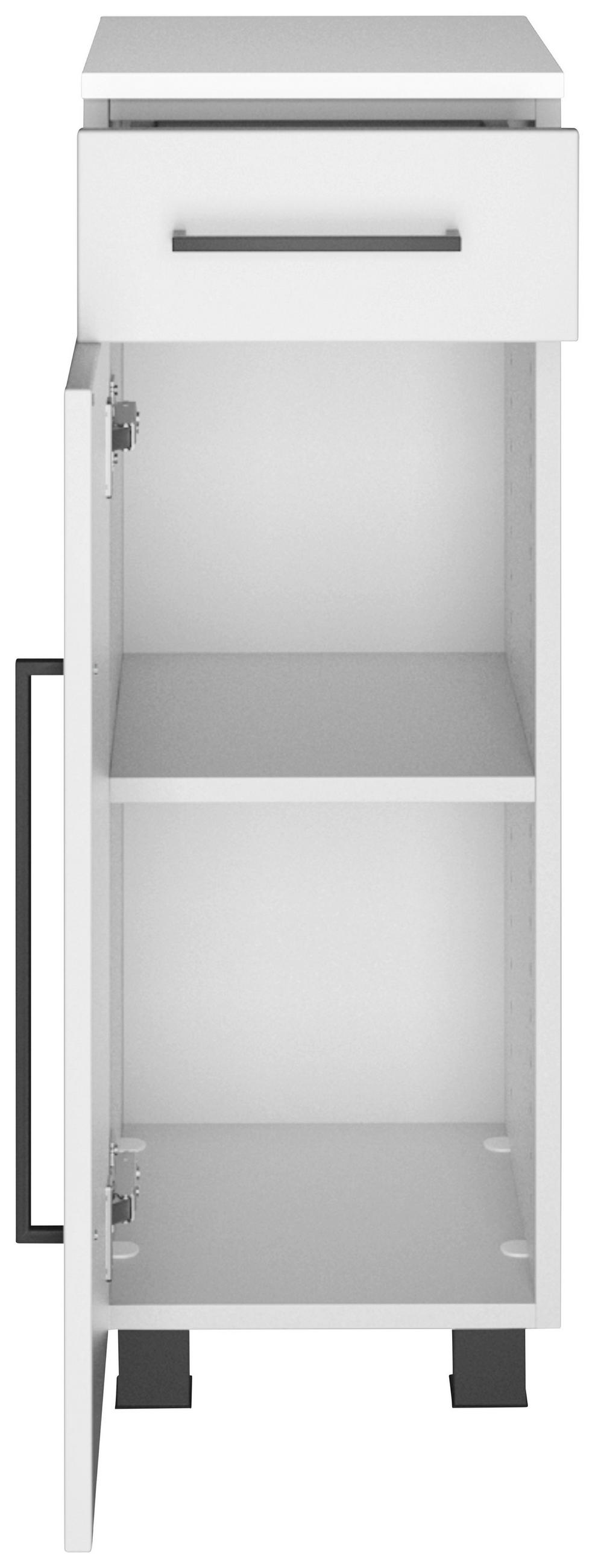 UNTERSCHRANK 30/79/35 cm   - Schwarz/Weiß, KONVENTIONELL, Holzwerkstoff/Kunststoff (30/79/35cm) - Held