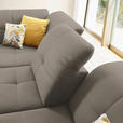ECKSOFA in Chenille Hellbraun  240/308 cm  - Hellbraun/Schwarz, Design, Textil/Metall (240/308cm) - Xora