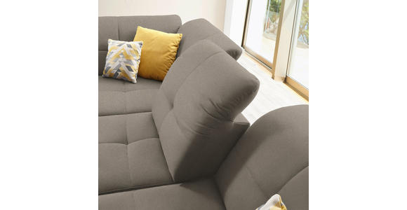ECKSOFA in Chenille Hellbraun 240/308 cm - Hellbraun/Schwarz, Design, Textil/Metall (240/308cm) - Xora