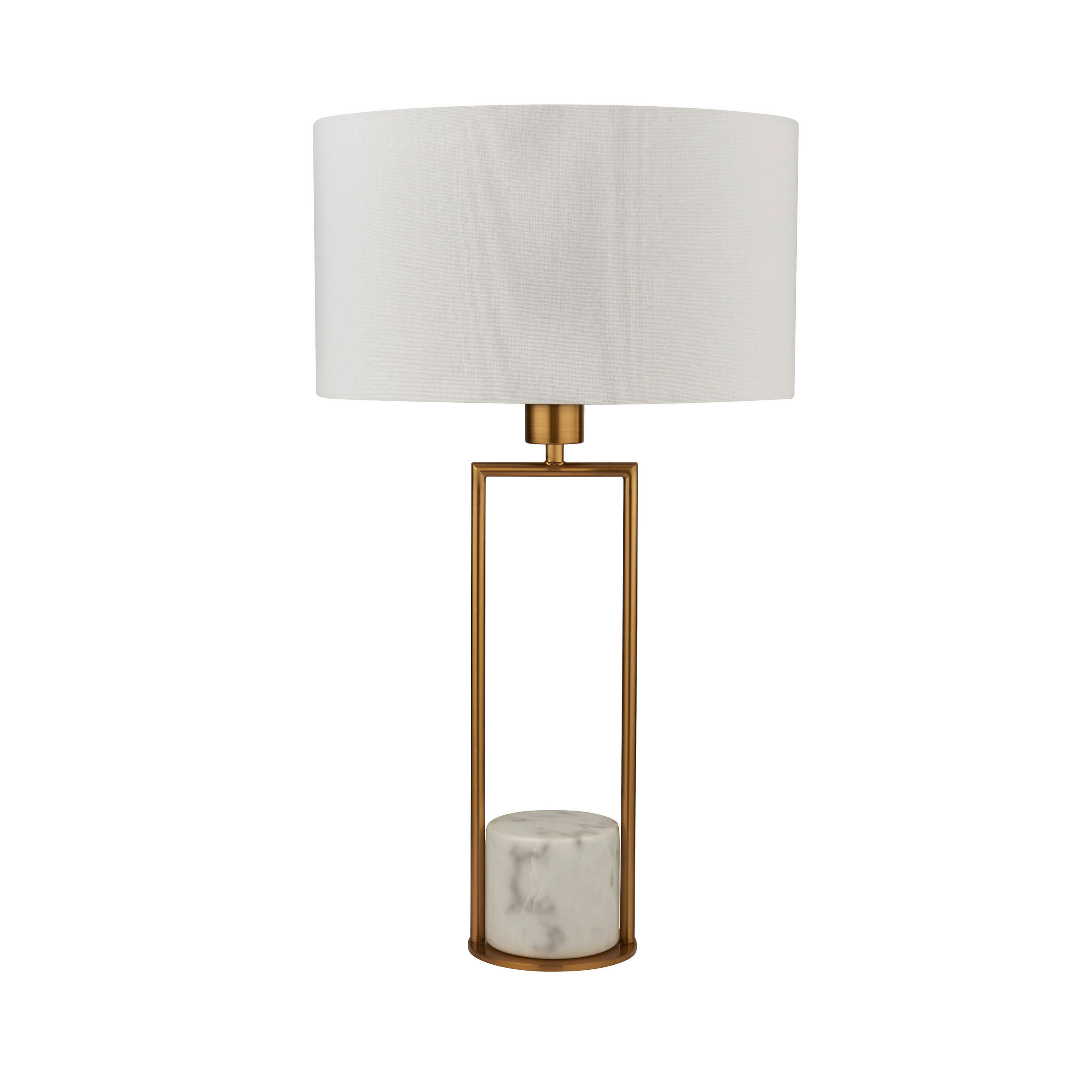 BORDSLAMPA Claire 35/35/62 cm   - vit/guldfärgad, Lifestyle, metall/textil (35/35/62cm)