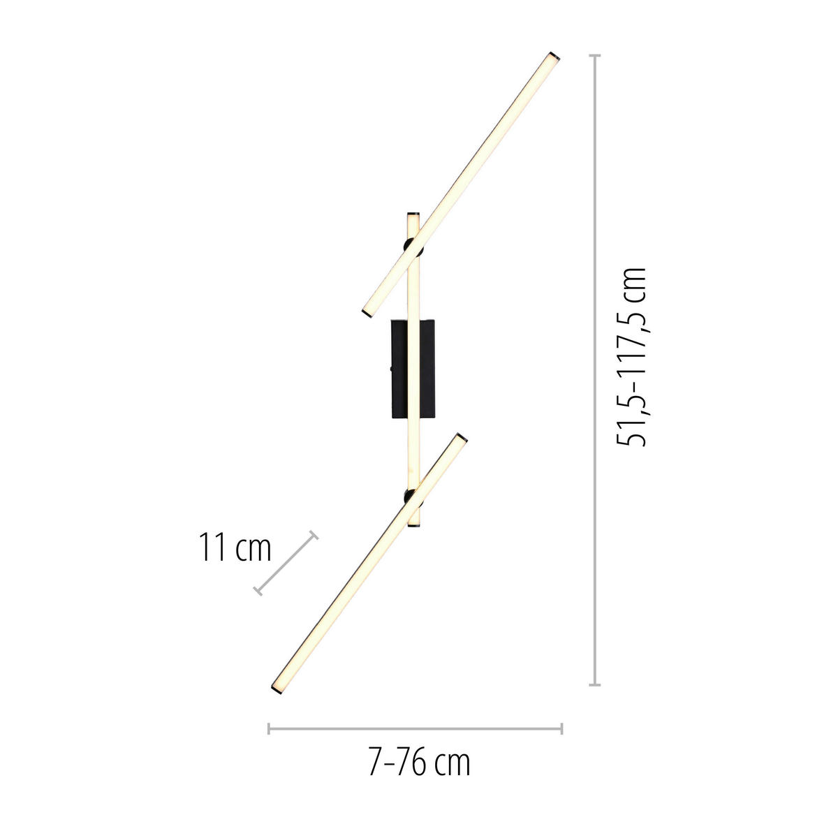 LED-DECKENLEUCHTE 106,4/76,4/10 cm   - Schwarz, Design, Kunststoff/Metall (106,4/76,4/10cm) - Schöner Wohnen
