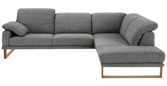 WOHNLANDSCHAFT in Textil Grau - Eichefarben/Grau, Natur, Holz/Textil (281/226cm) - Valnatura