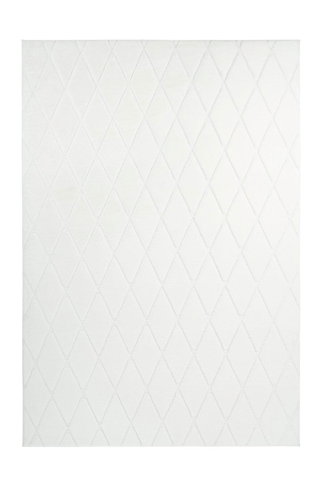 TEPPICH 80/150 cm Vivica 225 Weiß Weiß - Weiß, KONVENTIONELL, Textil (80/150cm)