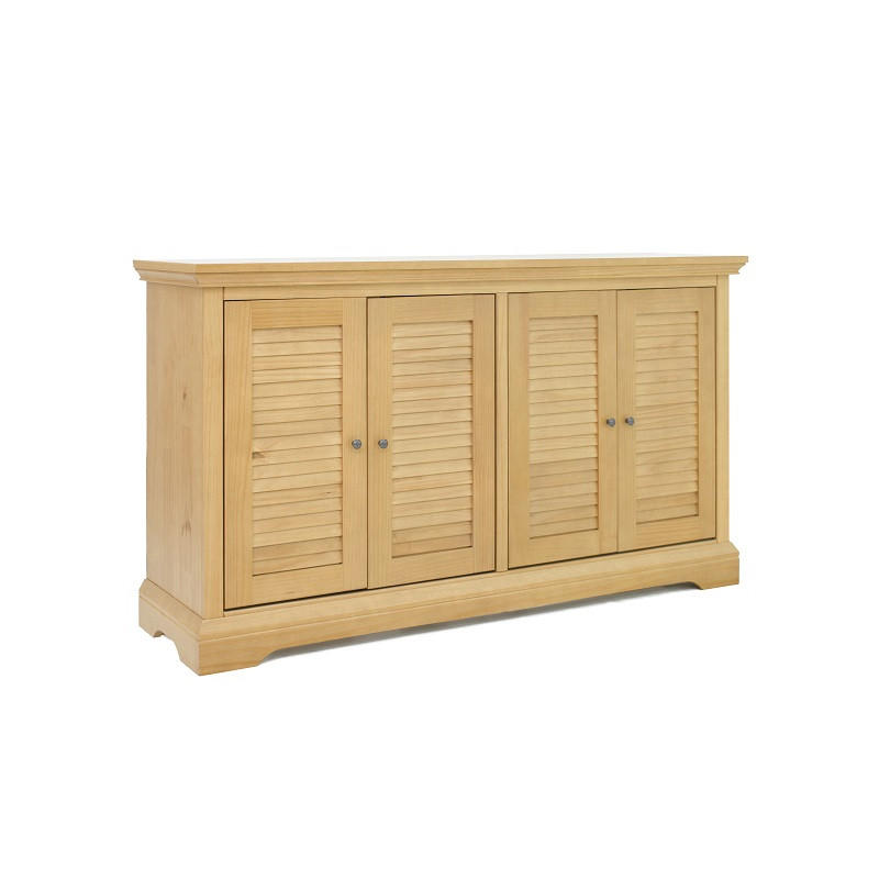 COMODĂ CU UȘI 156/86/45 cm  - argintiu/culoare lemn stejar, Konventionell, lemn/metal (156/86/45cm) - Livetastic