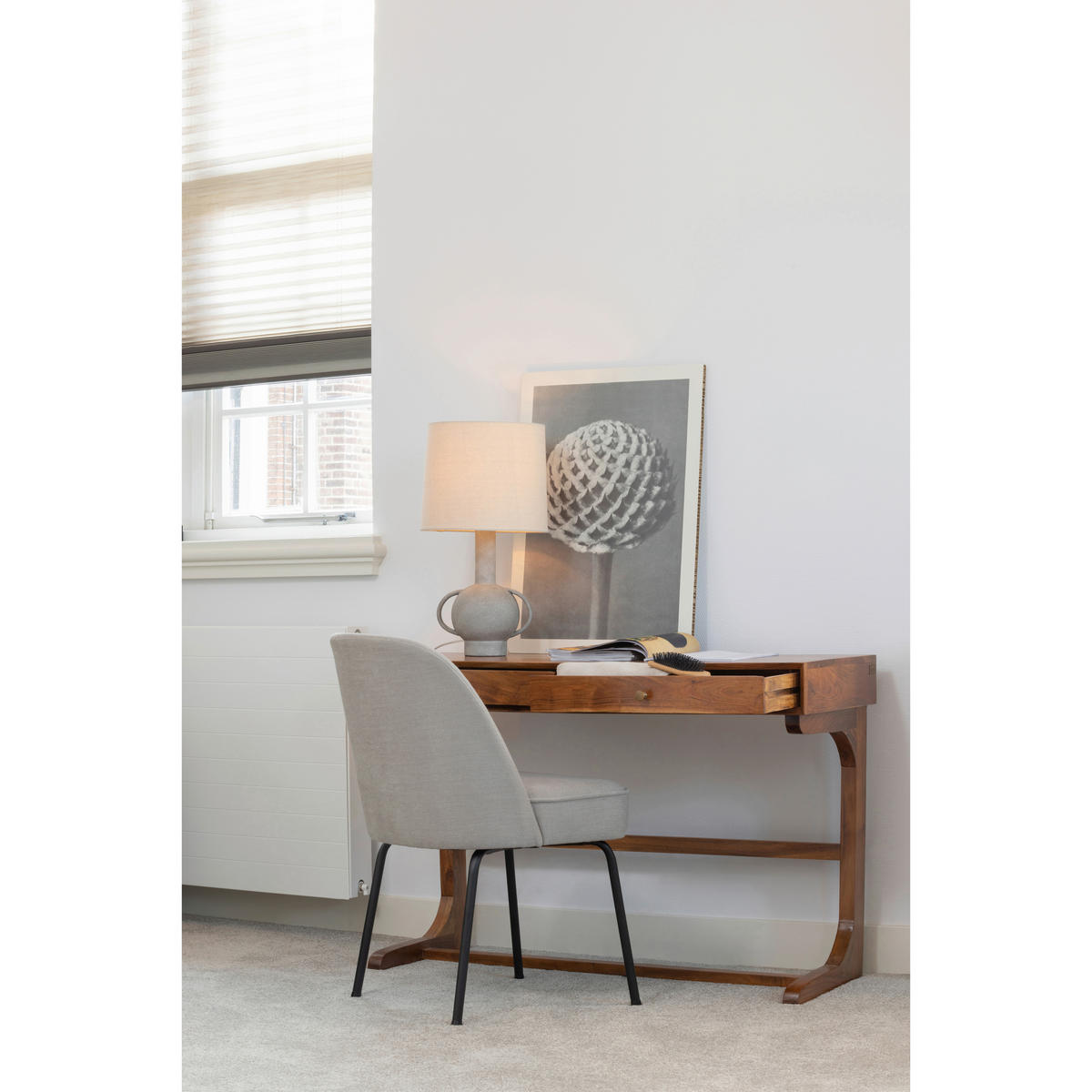 STUHL-SET 2 Stück  in Webstoff  - Sandfarben/Schwarz, MODERN, Textil/Metall (50/83/57cm) - Livetastic