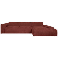ECKSOFA HANNAH Rot Cord  - Rot/Schwarz, Design, Kunststoff/Textil (343/170cm) - MID.YOU