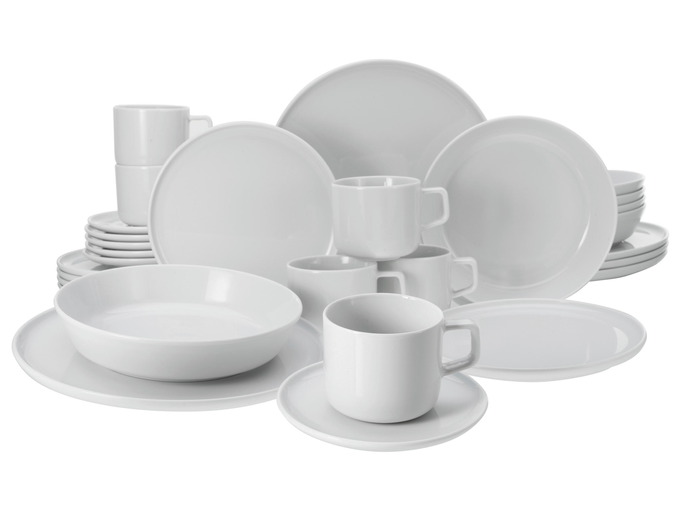 KOMBISERVICE Weiß Chef Collection weiß 30-teilig 6 Personen  - Weiß, Basics, Keramik - Creatable