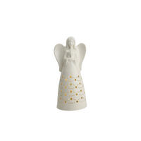 OKRASNI ANGEL - bela, Trendi, keramika (11/24/10,6cm) - X-Mas