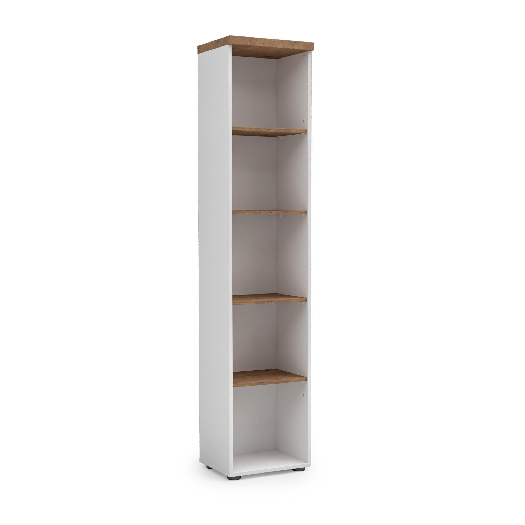 REGAL bijela, boje hrasta drvni materijal - bijela/boje hrasta, Design, drvni materijal/plastika (41/192/34cm) - Voleo
