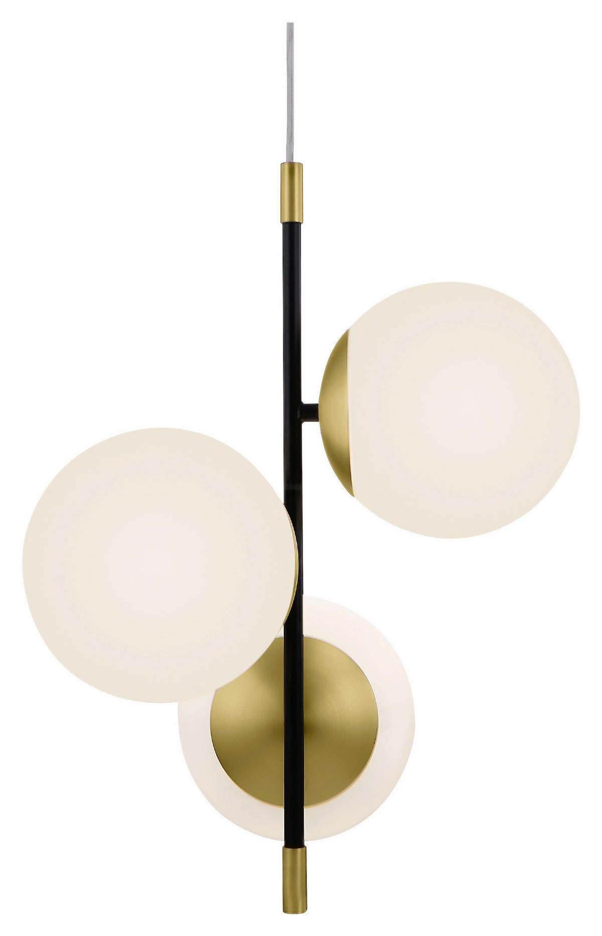 PENDELLEUCHTE 33,3/43/33,3 cm  - Goldfarben/Schwarz, Trend, Glas/Metall (33,3/43/33,3cm) - MAYTONI