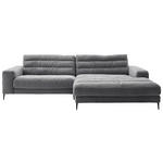 ECKSOFA  in Cord Dunkelgrau  296/207 cm  - Dunkelgrau/Schwarz, Design, Textil/Metall (296/207cm) - Dieter Knoll