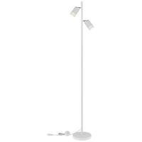 STEHLEUCHTE KORBEN 27,5/22/158 cm   - Chromfarben/Weiß, Design, Kunststoff/Metall (27,5/22/158cm) - Globo