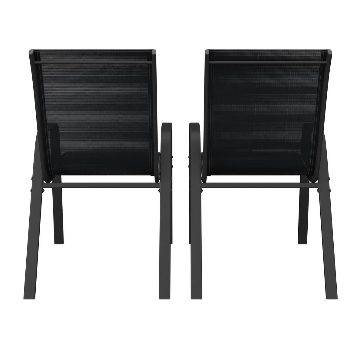 GARTENSESSEL-SET Metall, Textil Schwarz  - Schwarz, Modern, Textil/Metall (54/90/72cm) - Ambia Garden