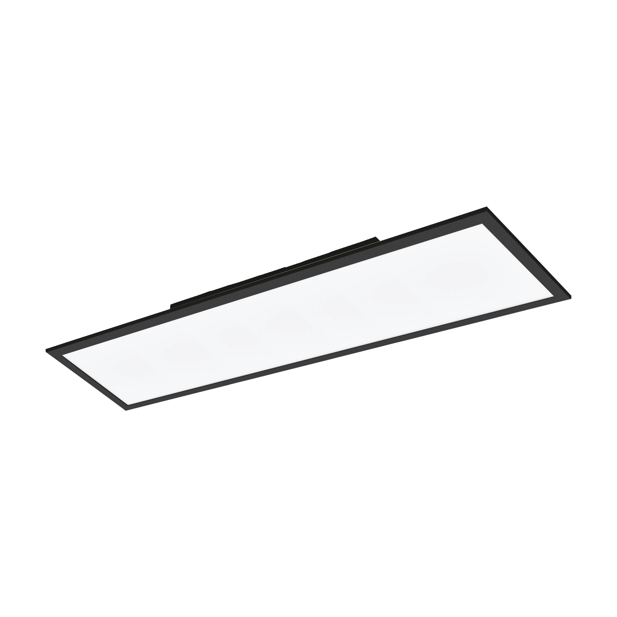 LED-DECKENLEUCHTE Salobrena-Z  Smart 120/30/5 cm   - Schwarz/Weiß, Design, Kunststoff/Metall (120/30/5cm) - Eglo