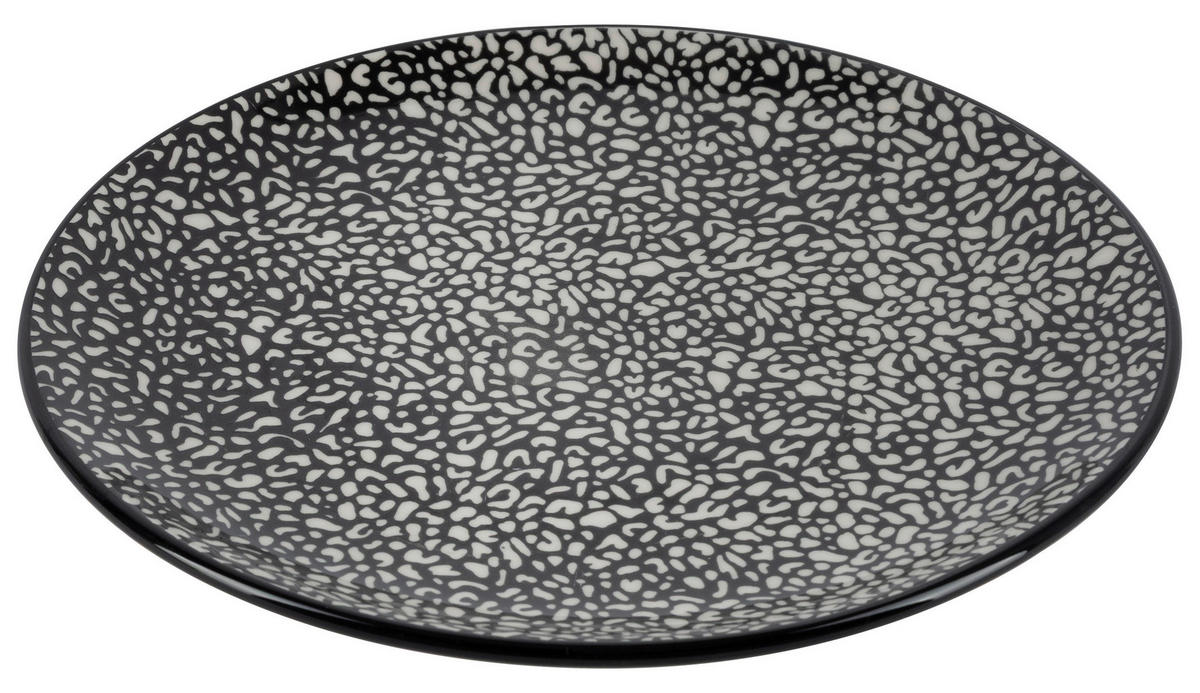 KOMBISERVICE 24-teilig  - Schwarz/Weiß, LIFESTYLE, Keramik - Novel