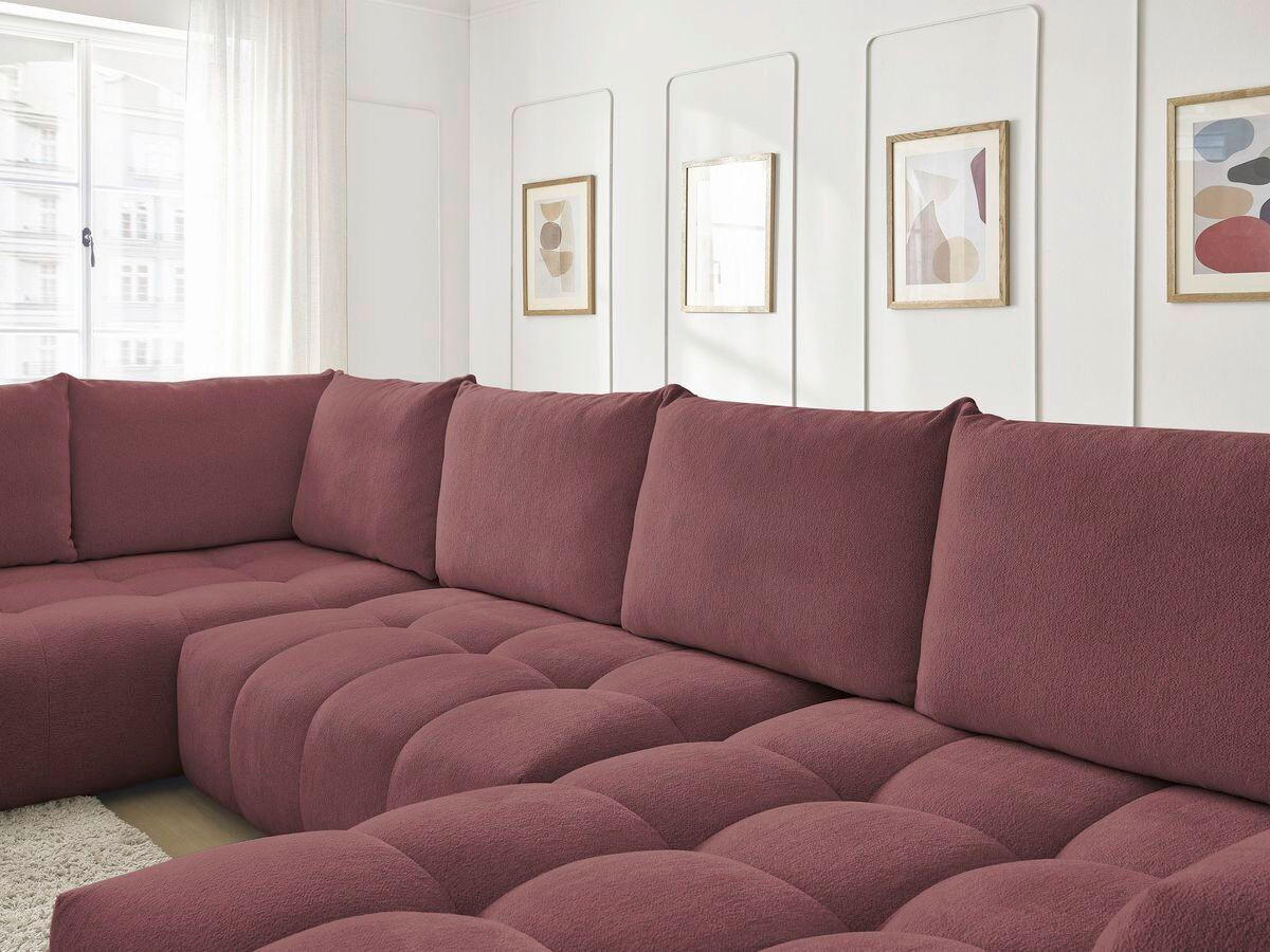 ECKSCHLAFSOFA EVEREST  mit Rücken echt, Armteil links, Armteil rechts Flachgewebe Rot  - Rot/Schwarz, MODERN, Kunststoff/Textil (423/212/90cm)